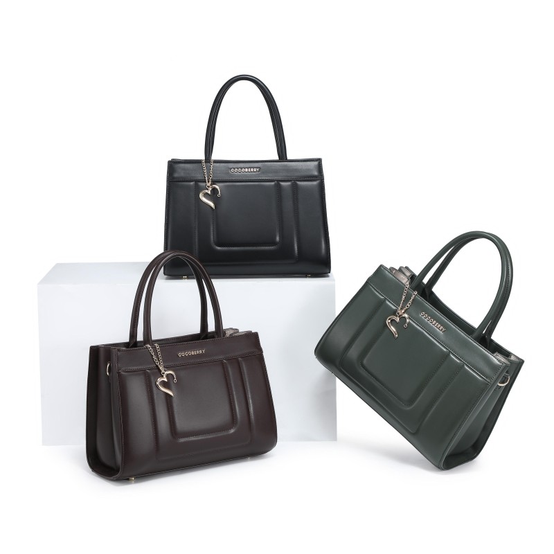 Cocoberry Stylish Leather purse matte dark green gallery image 4